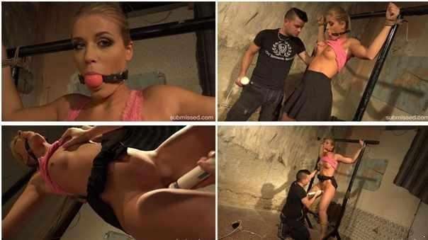 Sweet Cat - Hot Blonde Sandy Gets A Vibrator Training In The Basement [HD]